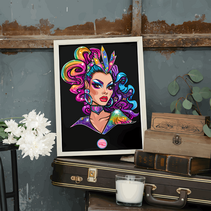 👑 Ilustración Digital de | Drag Queens |¡¡Descarga instantánea!! 🔥 Edición Blush Belle 🔥 Negra