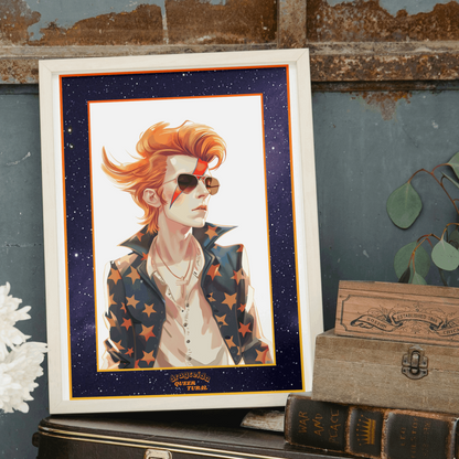 ⚡ Ilustración Digital | David Bowie | ¡Descarga Instantánea! 🚀 Edición Starman 🚀