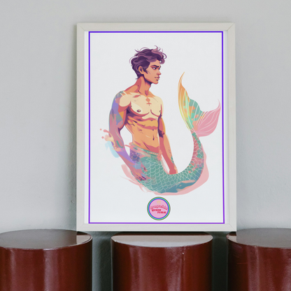 🔱 Ilustración Digital Queer | Tritón | Sireno | ¡Descarga Instantánea! 🧜🏻‍♂️ Edición Taras 🧜🏻‍♂️