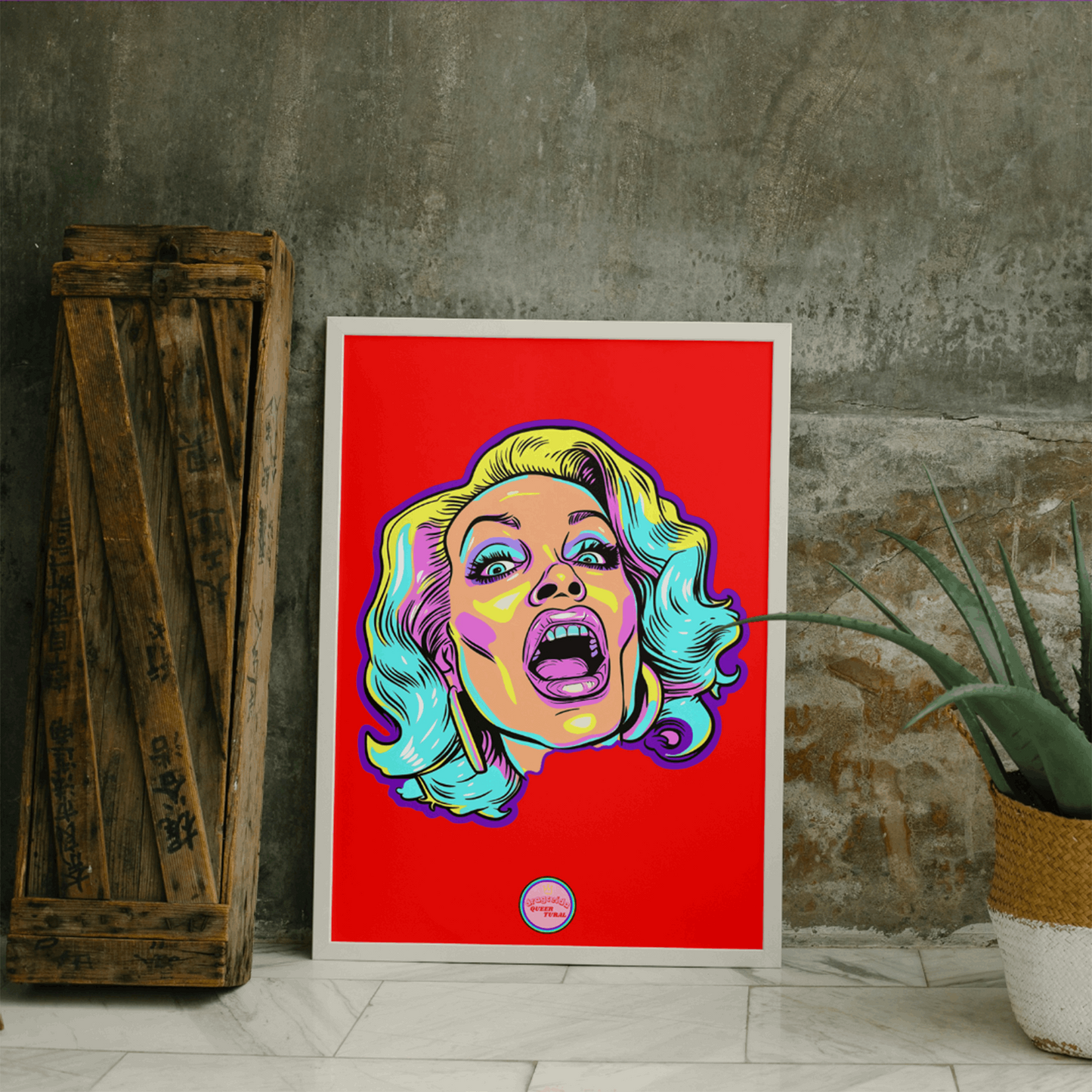 👑 Ilustración Digital | Drag Queens | ¡Descarga instantánea! 🔥 Edición Cherry Cheek 🔥 Roja
