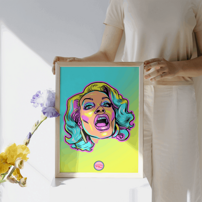👑 Ilustración Digital | Drag Queens | ¡Descarga instantánea! 🔥 Edición Cherry Cheek 🔥 Turquesa & Amarilla
