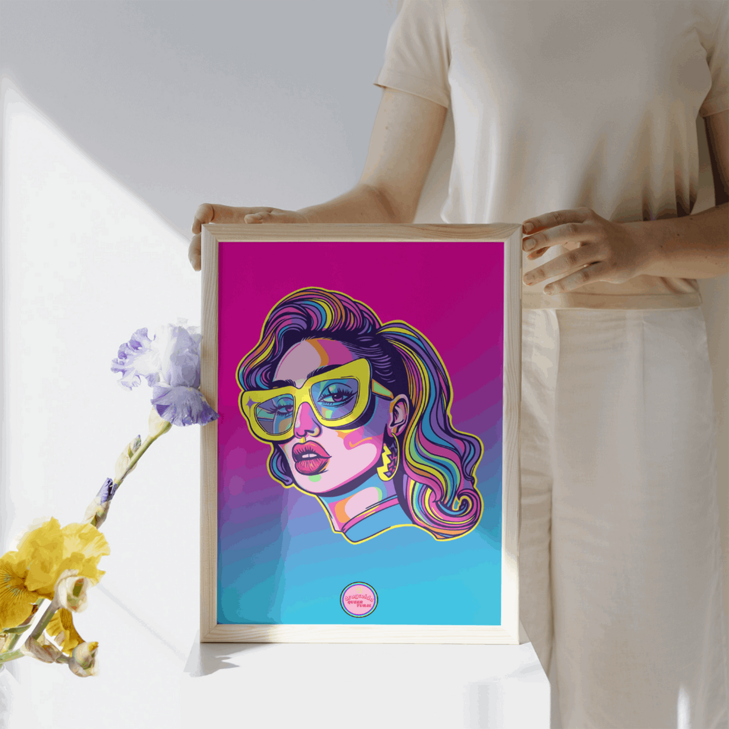 👑 Ilustración Digital | Drag Queens | ¡Descarga instantánea! 🔥 Edición Phoenix Flare 🔥 Rosa & Turquesa