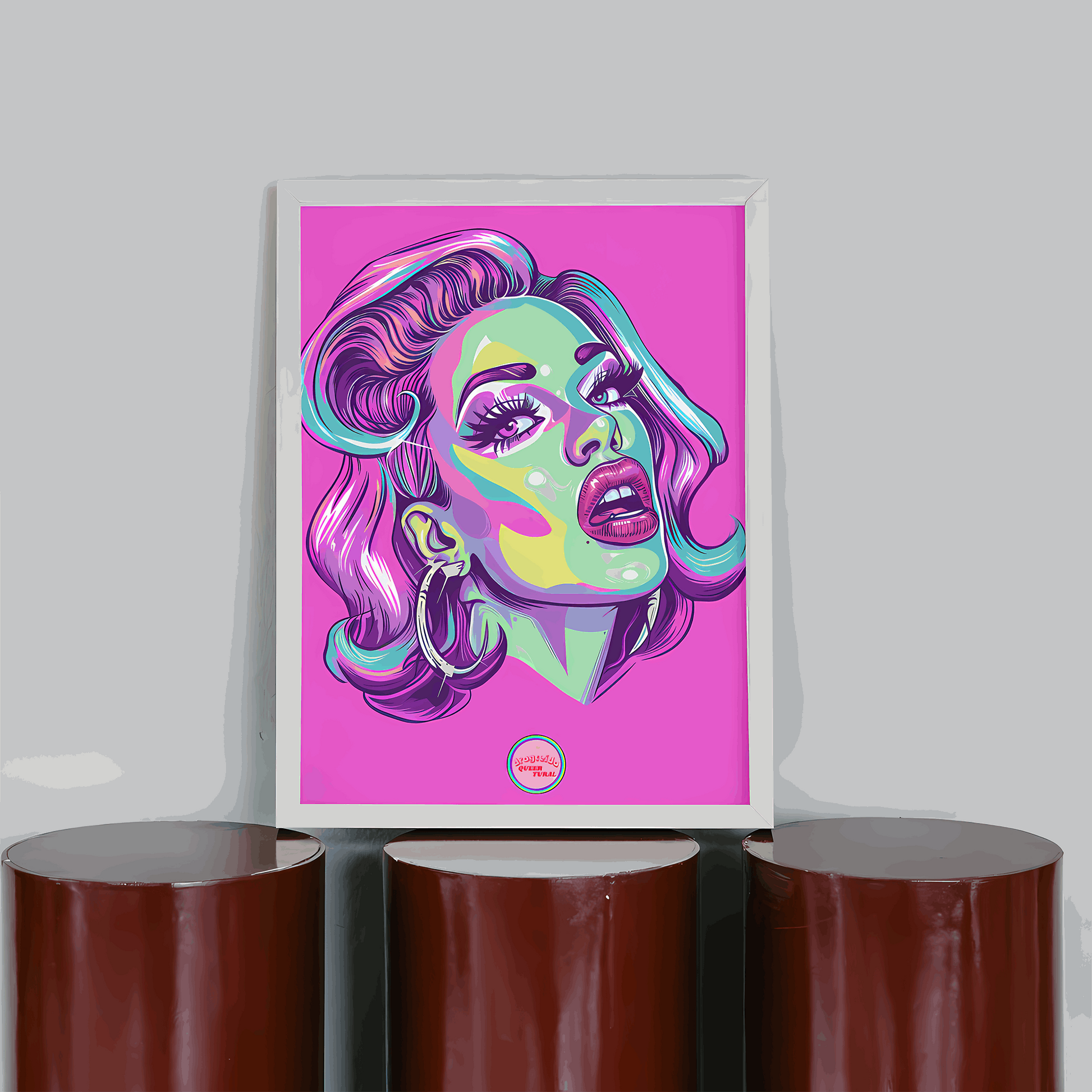 👑 Ilustración Digital | Drag Queens | ¡Descarga instantánea! 🔥 Edición Electra Sparkle 🔥 Rosa