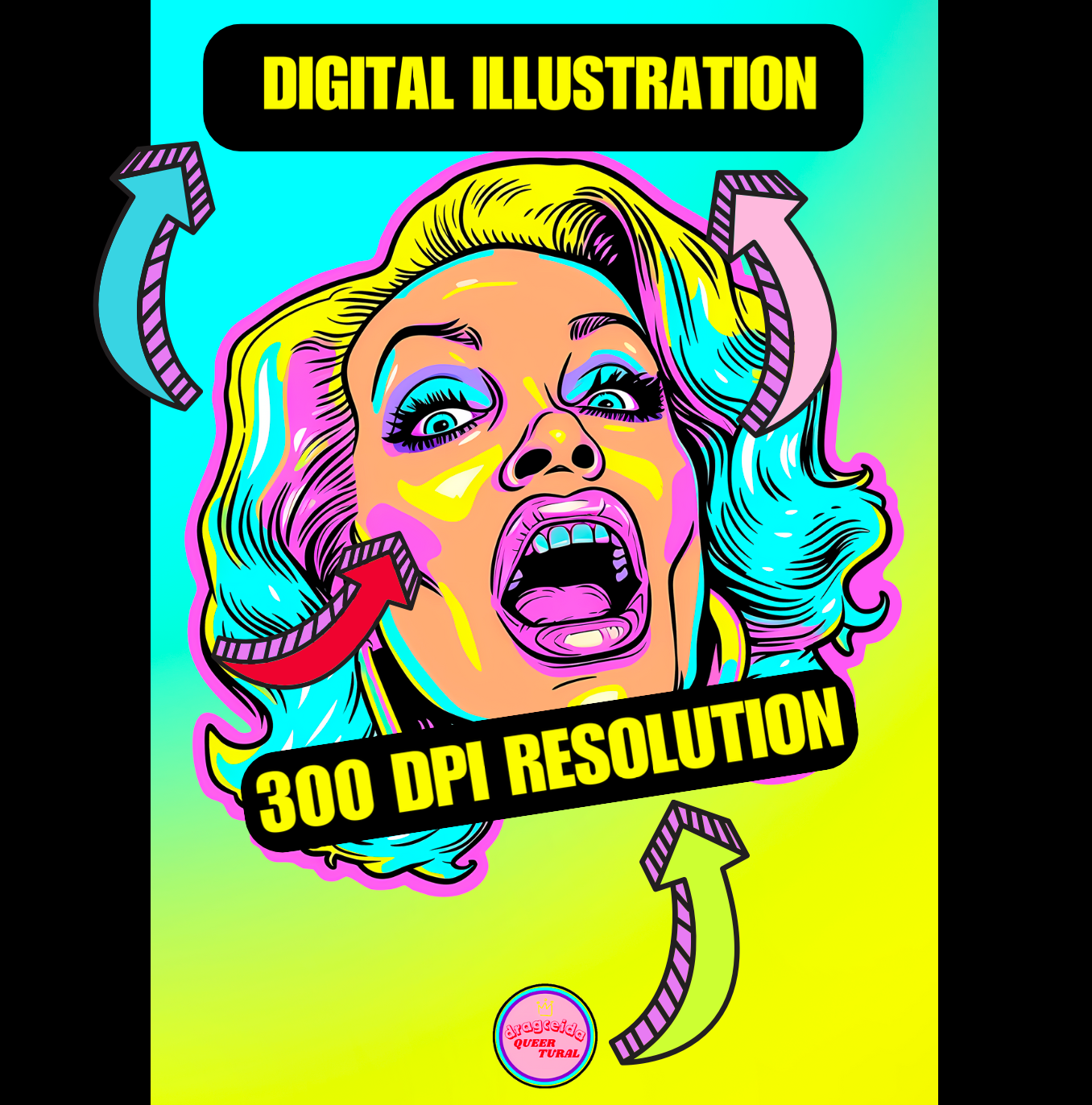 👑 Ilustración Digital | Drag Queens | ¡Descarga instantánea! 🔥 Edición Cherry Cheek 🔥