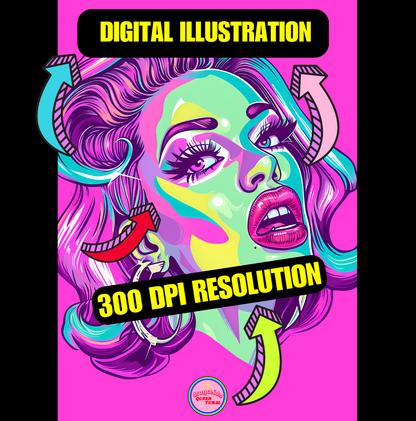👑 Ilustración Digital | Drag Queens | ¡Descarga instantánea! 🔥 Edición Electra Sparkle 🔥