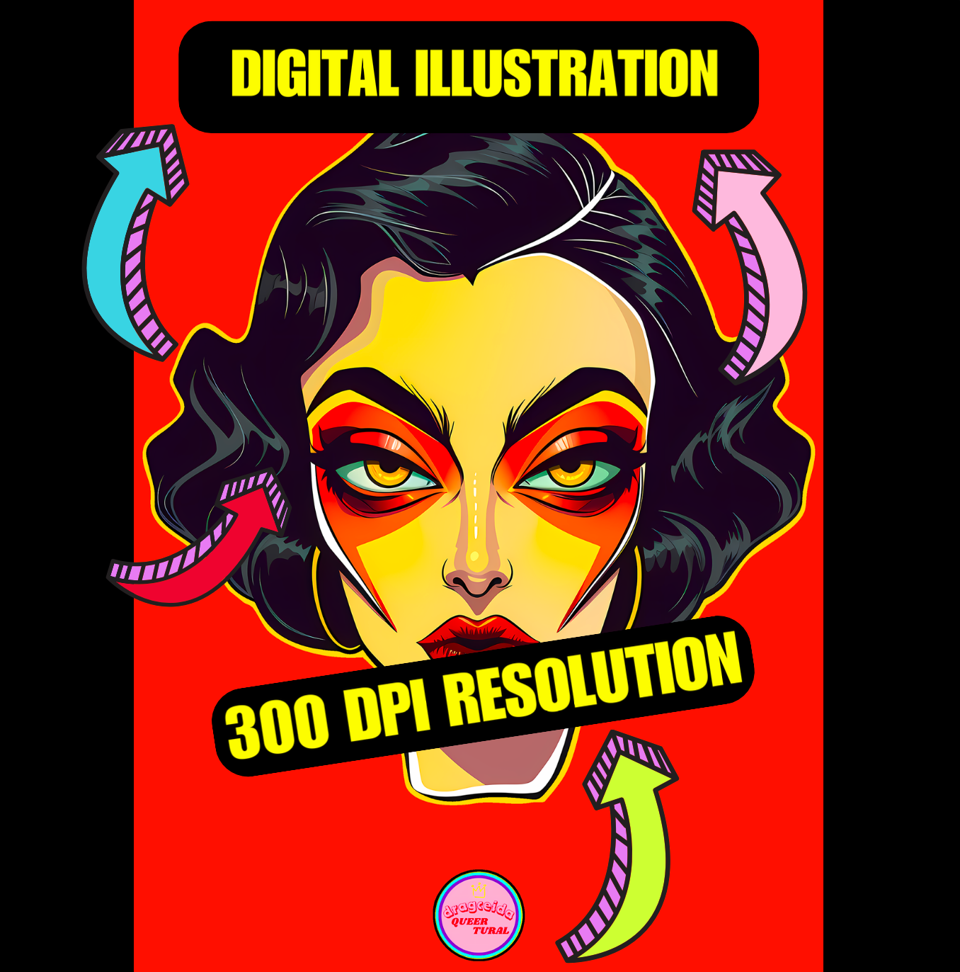 👑 Ilustración Digital | Drag Queens | ¡Descarga instantánea!🔥Edición Lola Luxe🔥