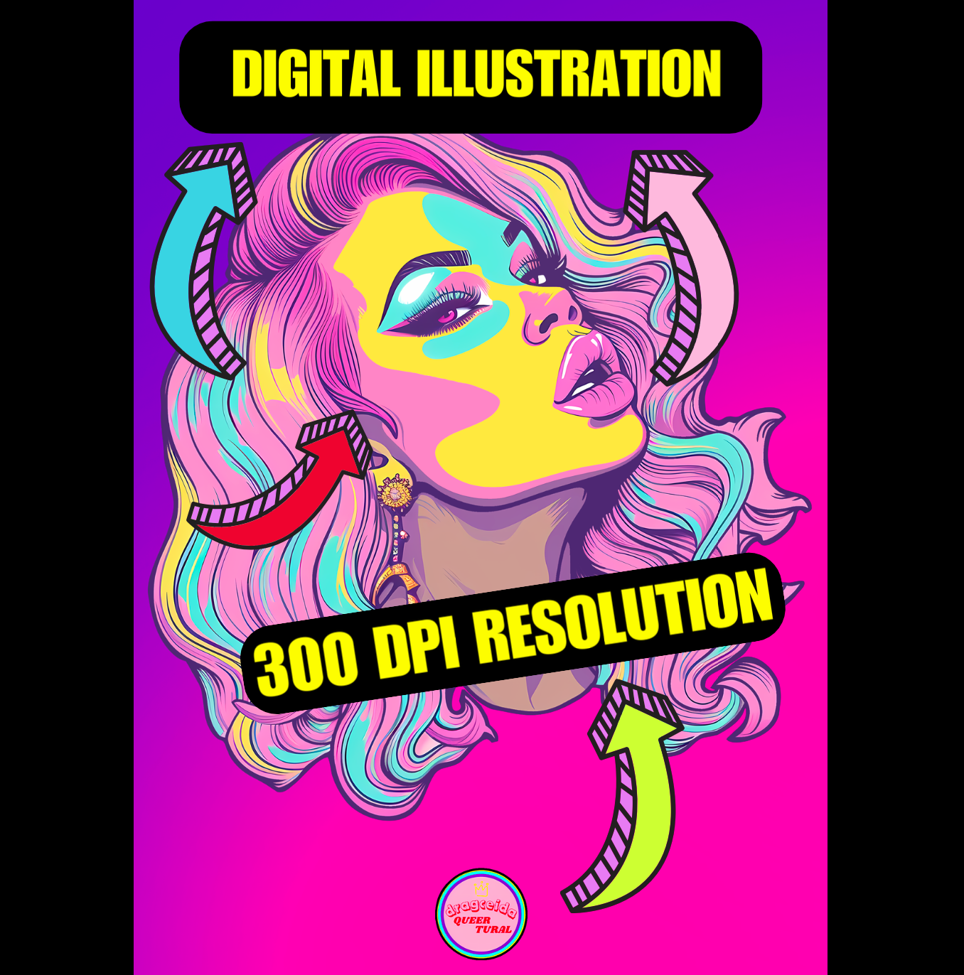 👑 Ilustración Digital | Drag Queens | ¡Descarga instantánea! 🔥 Edición Mirage Moxie 🔥