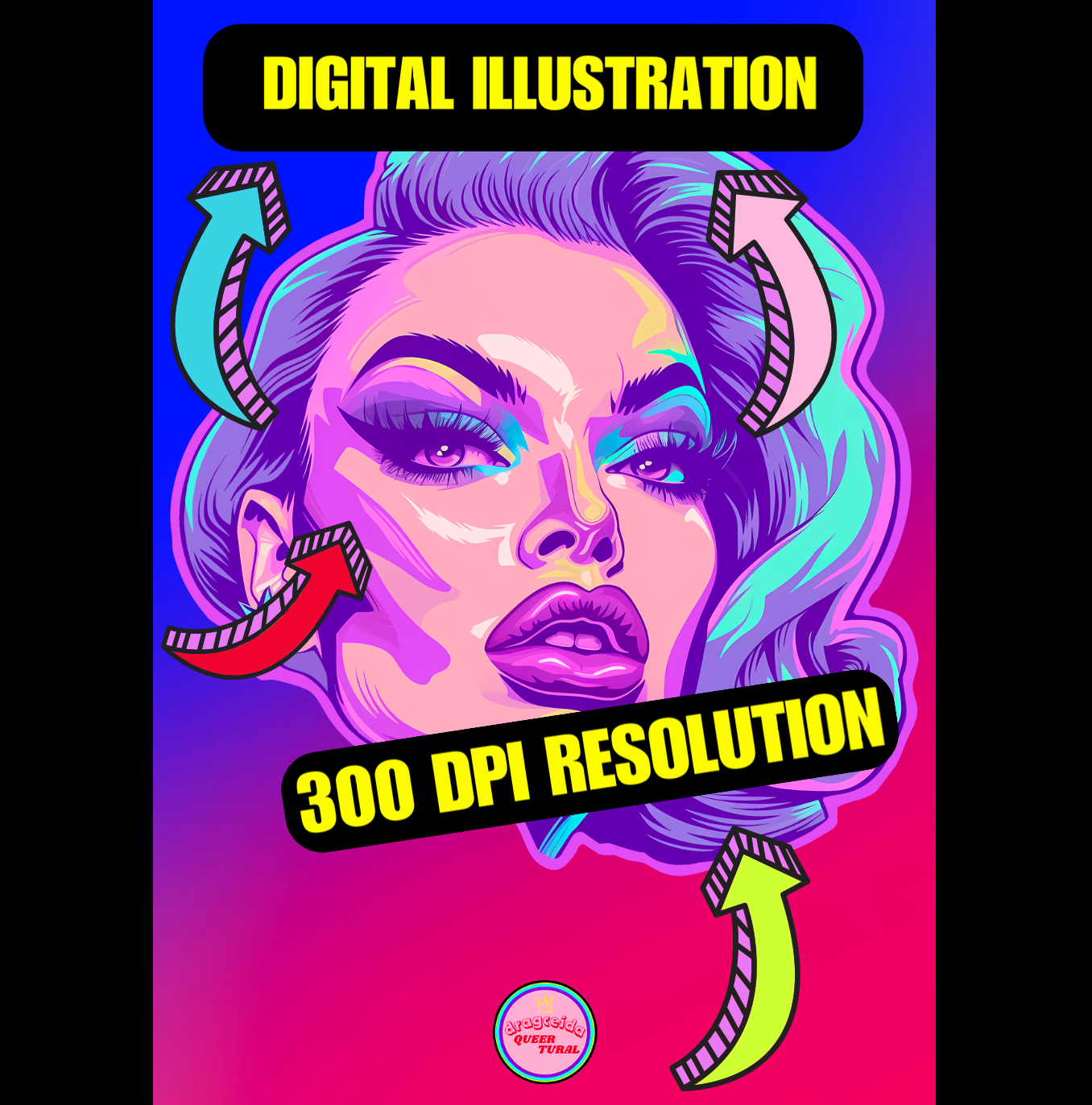 👑 Ilustración Digital | Drag Queens | ¡Descarga instantánea! 🔥 Edición Mystique Charm 🔥