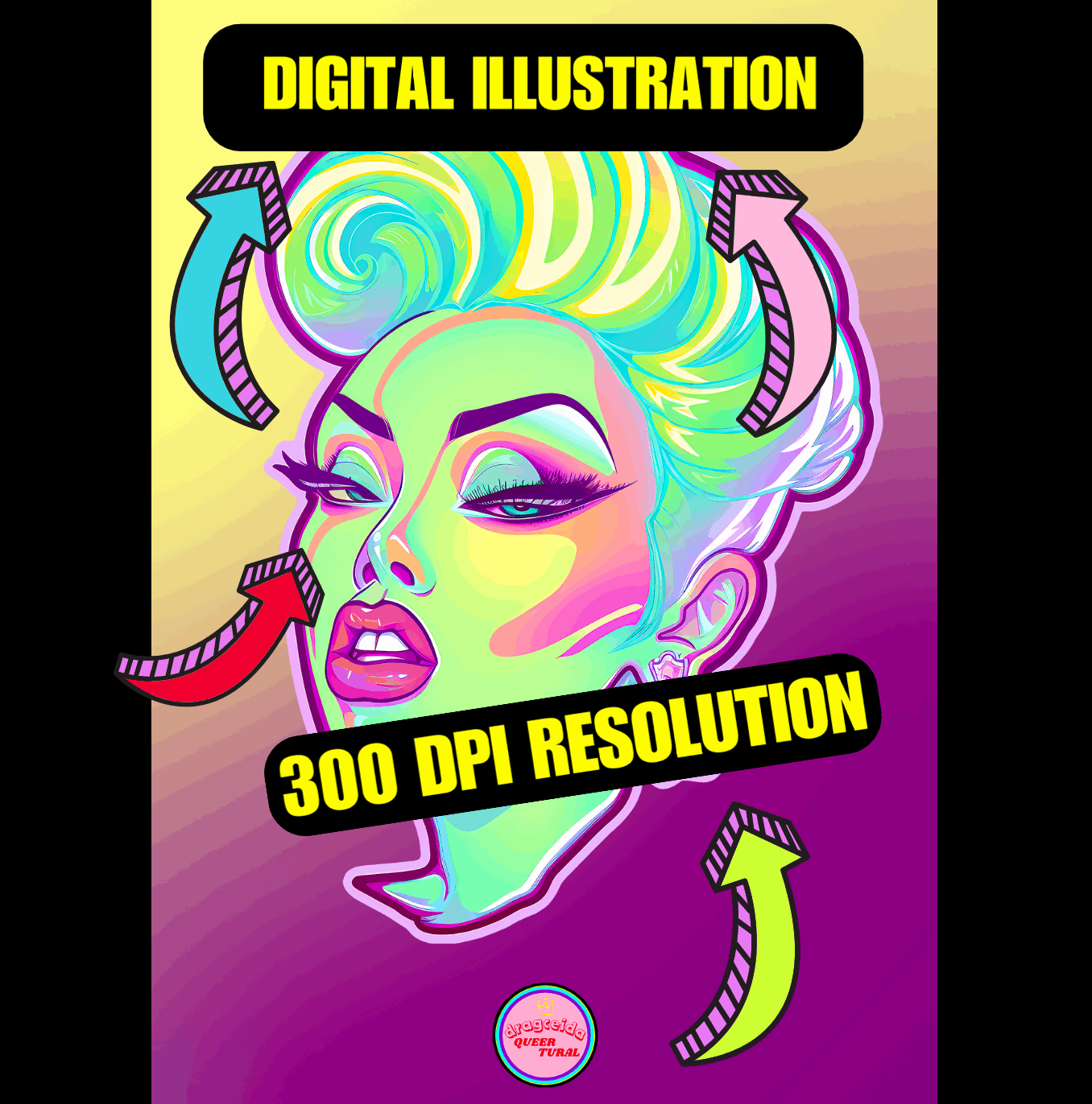 👑 Ilustración Digital de | Drag Queens |¡¡Descarga instantánea!! 🔥 Edición Opal Vixen 🔥