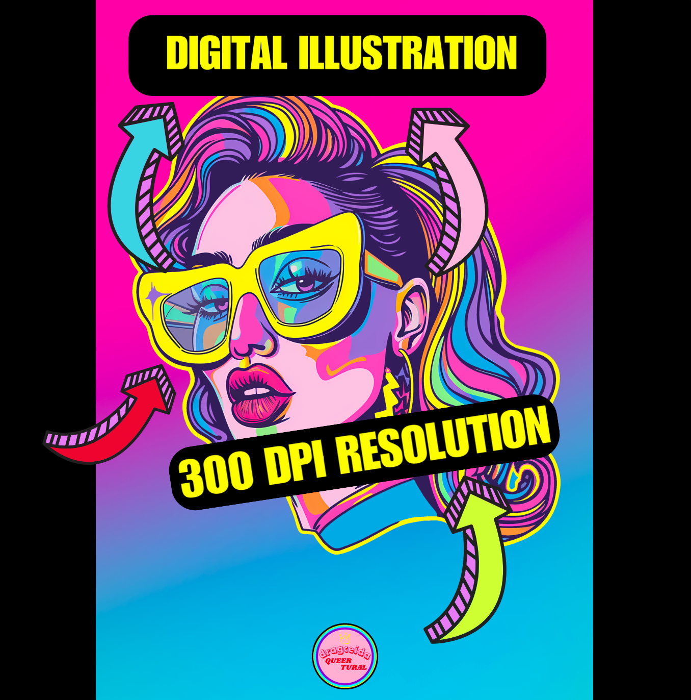 👑 Ilustración Digital | Drag Queens | ¡Descarga instantánea! 🔥 Edición Phoenix Flare 🔥