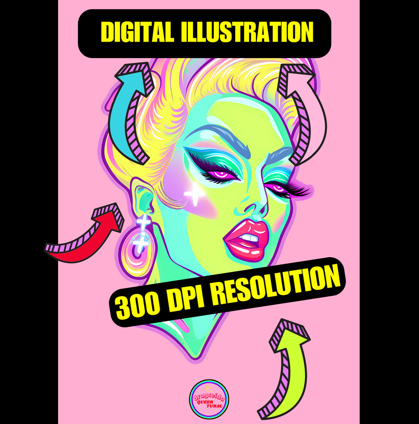 👑 Ilustración Digital | Drag Queens | ¡Descarga instantánea! 🔥 Edición Venus Vertex 🔥
