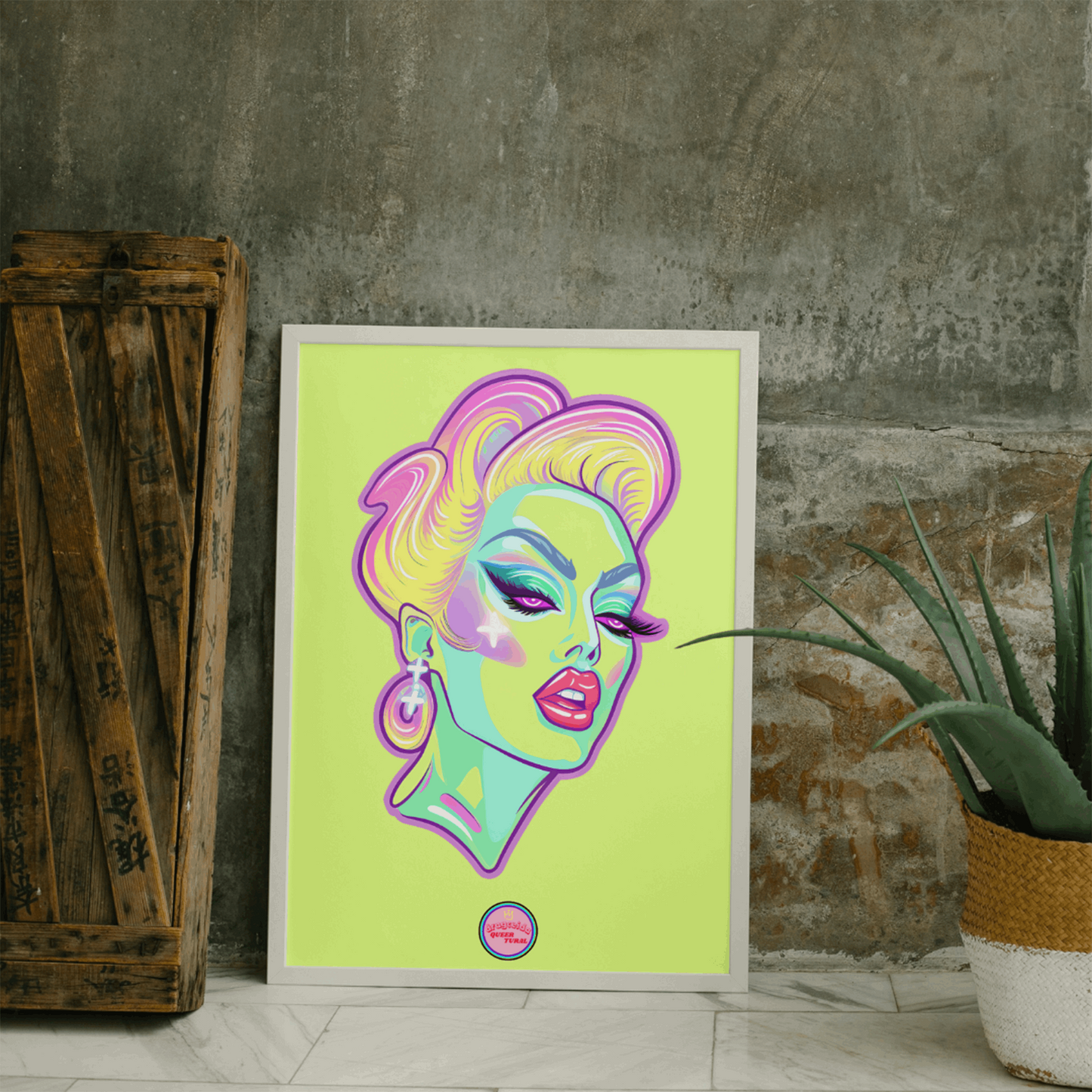 👑 Ilustración Digital | Drag Queens | ¡Descarga instantánea! 🔥 Edición Venus Vertex 🔥 Amarillo