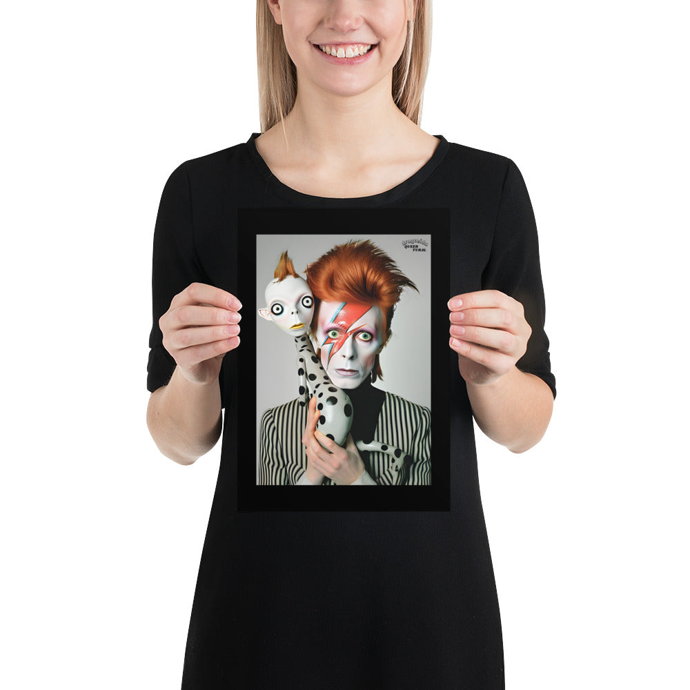 ⚡ Ilustración Bowie |¡Envío Gratis! 🚀 Edición Rebel Rebel 🚀 21×30 cm