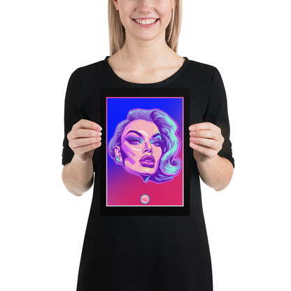 👑 Ilustración Queer | Drag Queens | ¡Envío Gratis! 🔥 Edición Mystique Charm 🔥 Rosa & Azul 21×30 cm