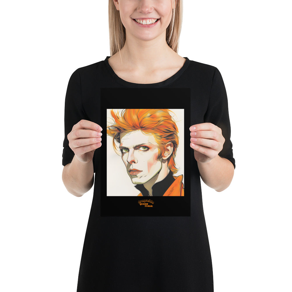 ⚡ Ilustración David Bowie | ¡Envío Gratis! 🚀 Edición Heroes 🚀 21×30 cm