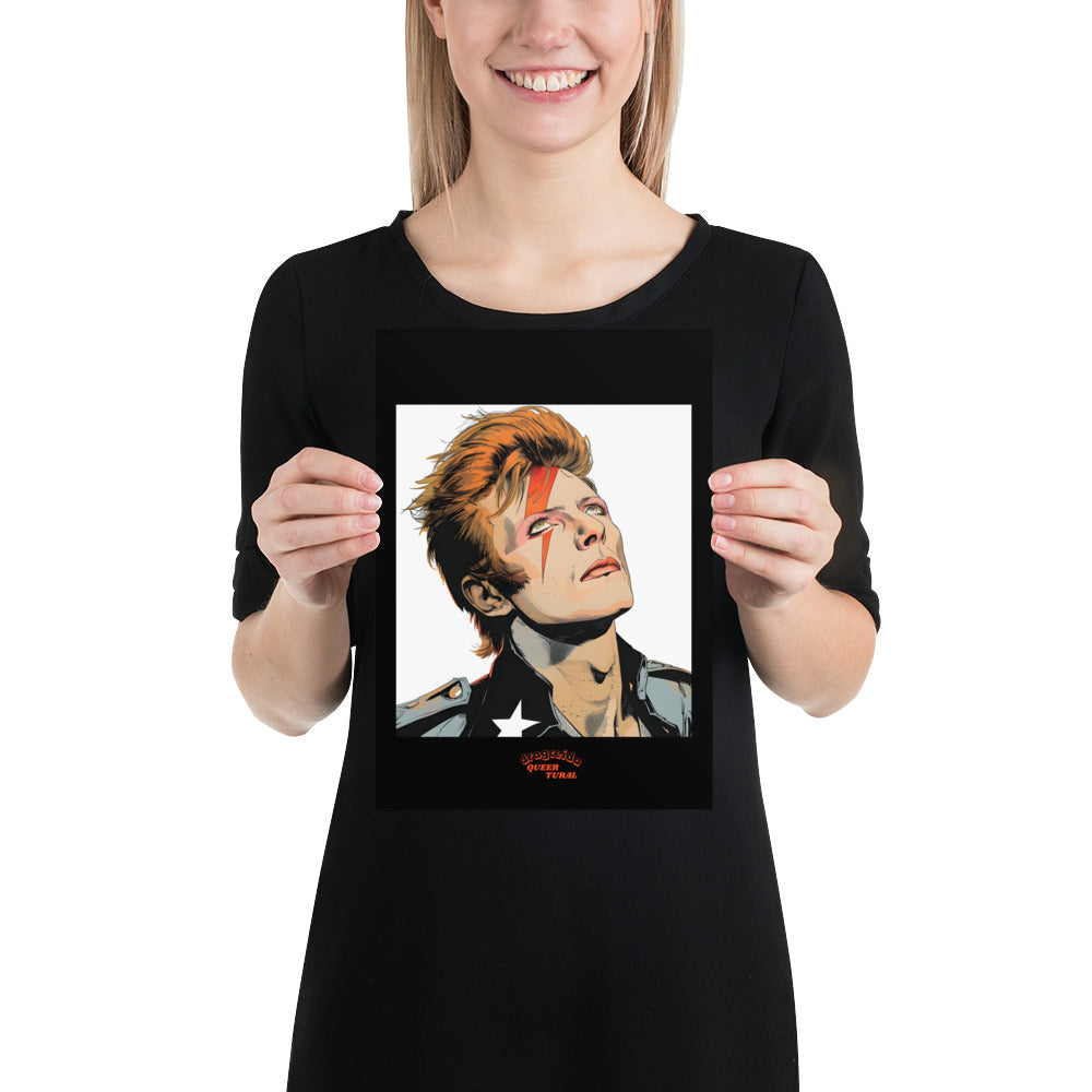 ⚡ Ilustración David Bowie | ¡Envío Gratis! 🚀 Edición Aladdin Sane 🚀 21×30 cm