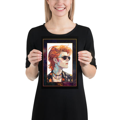 ⚡ Ilustración Bowie | ¡Envío Gratis! 🚀 Edición Life on Mars 🚀 21×30 cm
