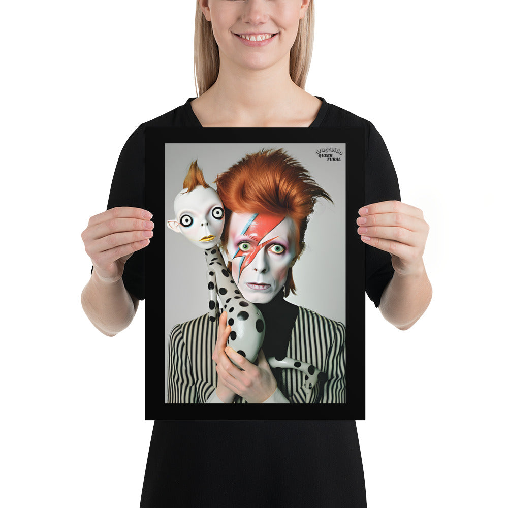 ⚡ Ilustración Bowie |¡Envío Gratis! 🚀 Edición Rebel Rebel 🚀 30×40 cm