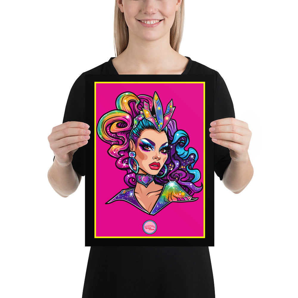 👑 Ilustración Queer | Drag Queens | ¡Envío Gratis! 🔥 Edición Blush Belle 🔥 Rosa 30×40 cm