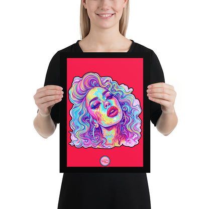 👑 Ilustración Queer | Drag Queens | ¡Envío Gratis! 🔥 Edición Scarlet Stardust 🔥 Roja 30×40 cm