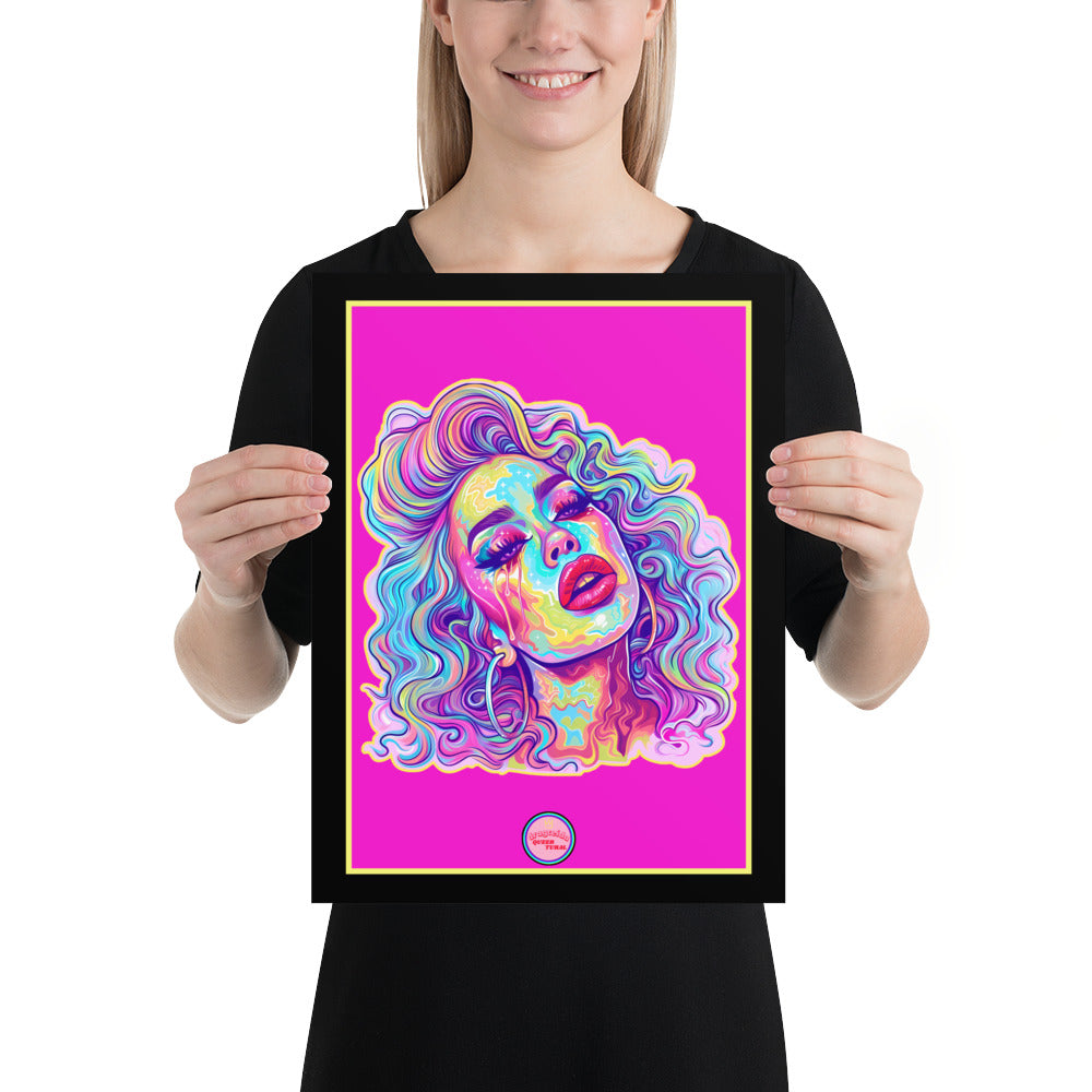 👑 Ilustración Queer | Drag Queens | ¡Envío Gratis! 🔥 Edición Scarlet Stardust 🔥 Rosa 30×40 cm