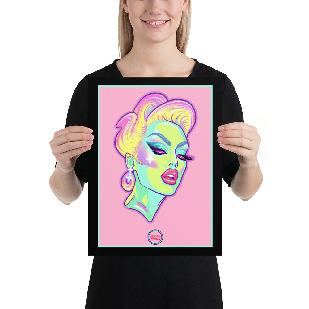👑 Ilustración Queer | Drag Queens | ¡Envío Gratis! 🔥 Edición Venus Vertex 🔥 Rosa 30×40 cm