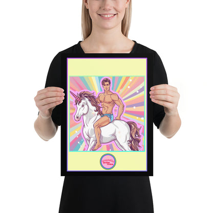 🦄 Ilustración Queer de Unicornios | Los Jinetes del Arcoíris |¡Envío Gratis!🎠Edición Toby Pinky🎠 30×40 cm