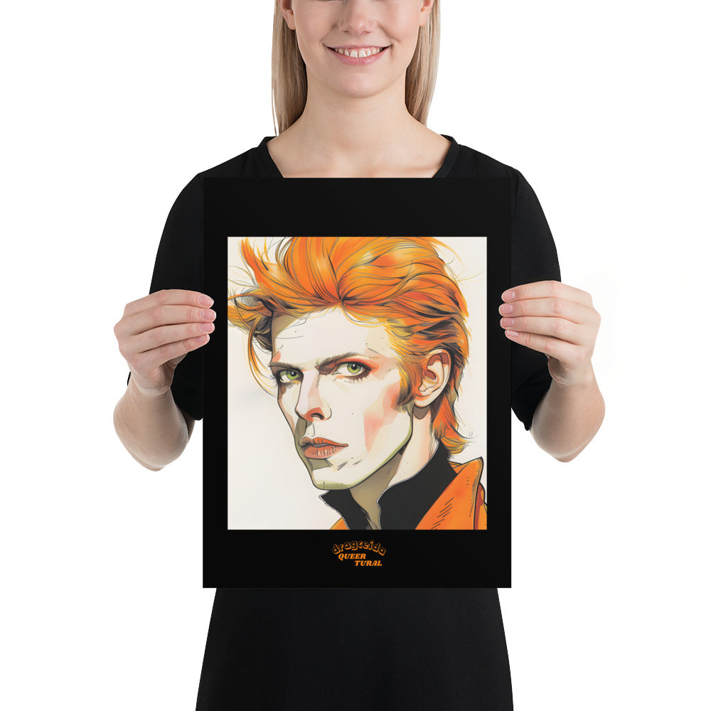 ⚡ Ilustración David Bowie | ¡Envío Gratis! 🚀 Edición Heroes 🚀 30×40 cm