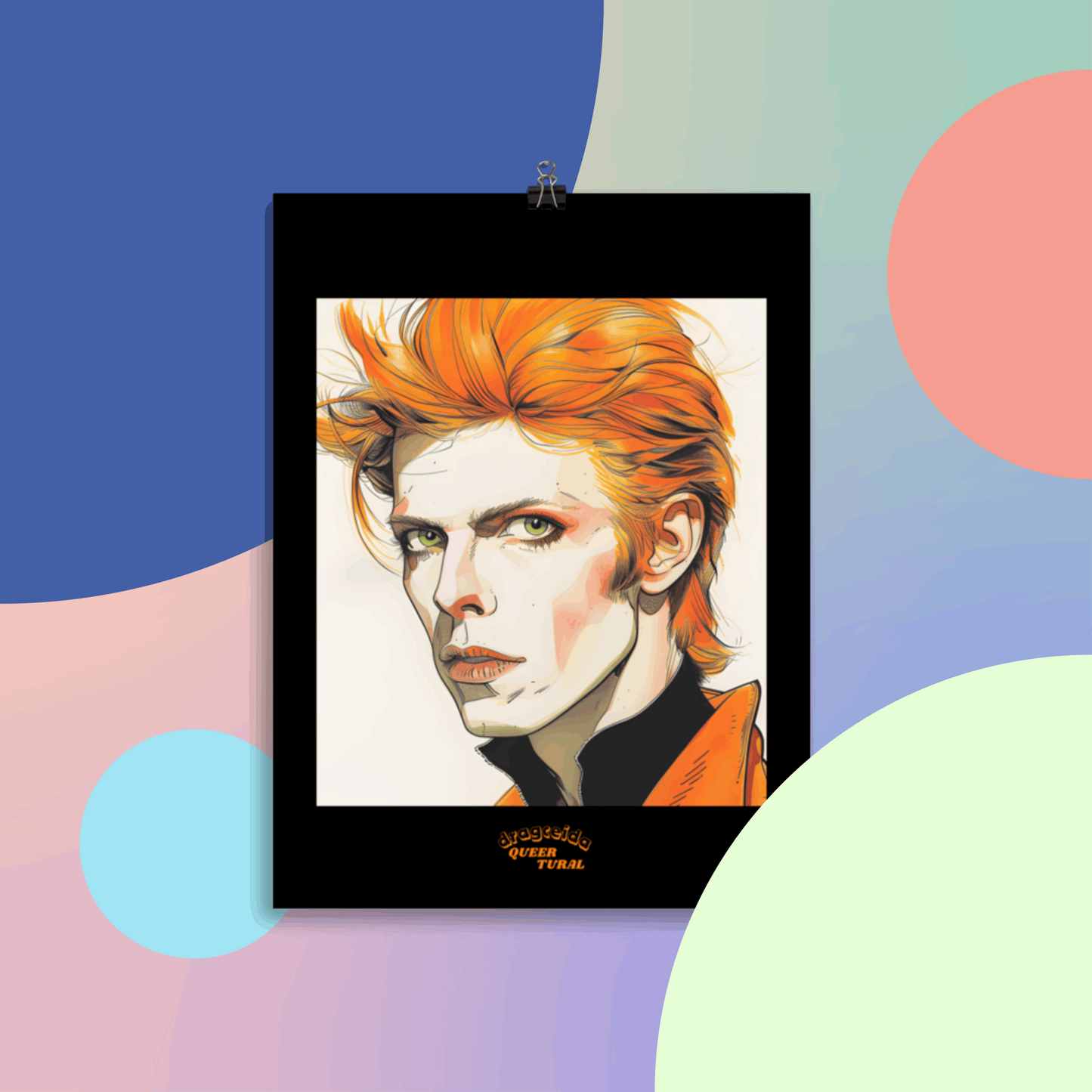 ⚡ Ilustración David Bowie | ¡Envío Gratis! 🚀 Edición Heroes 🚀