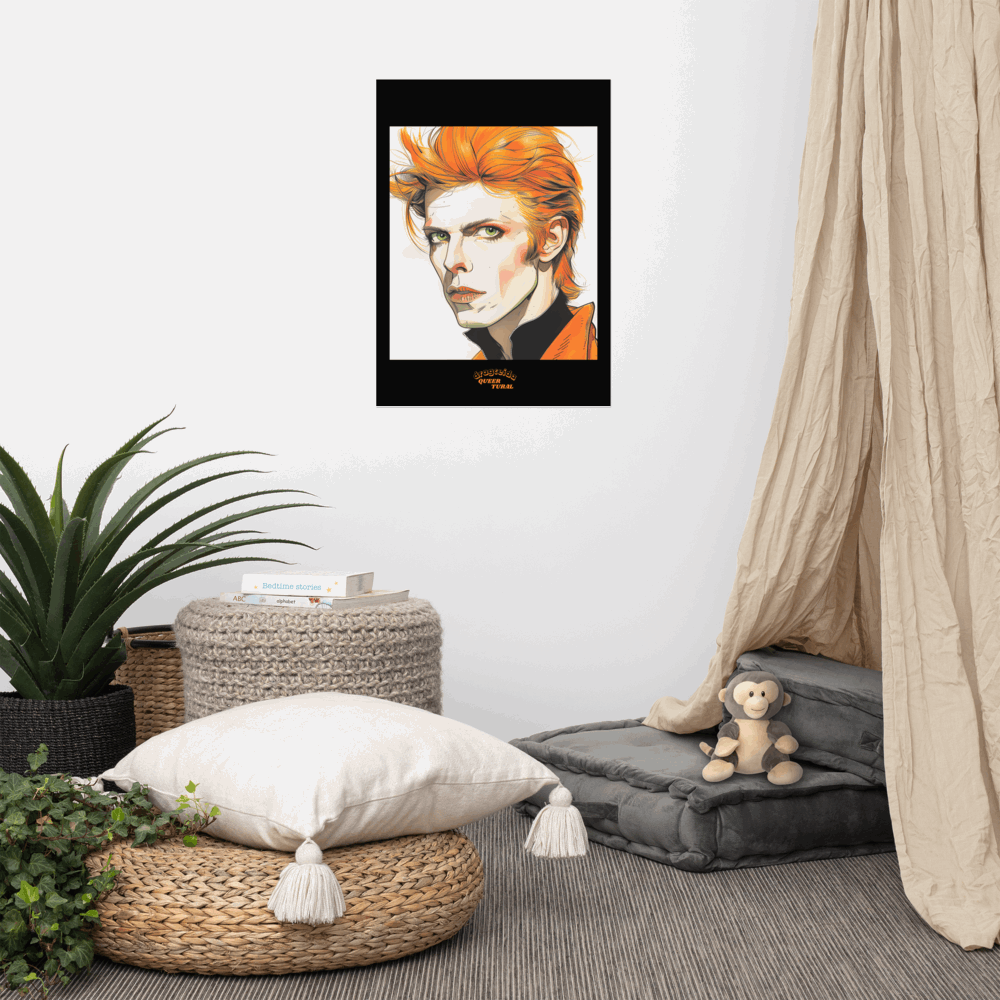 ⚡ Ilustración David Bowie | ¡Envío Gratis! 🚀 Edición Heroes 🚀