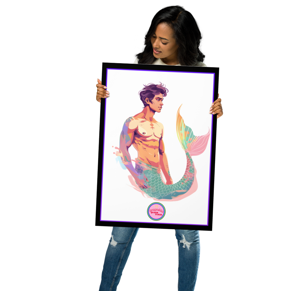 🔱 Ilustración Queer de| Tritón | Sireno | ¡Envío Gratis!🧜🏻‍♂️Edición Taras🧜🏻‍♂️
