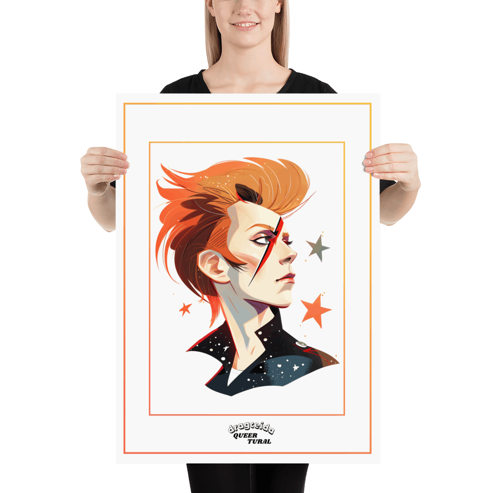 ⚡ Ilustración David Bowie | ¡Envío Gratis! 🚀 Edición Space Oddity 🚀