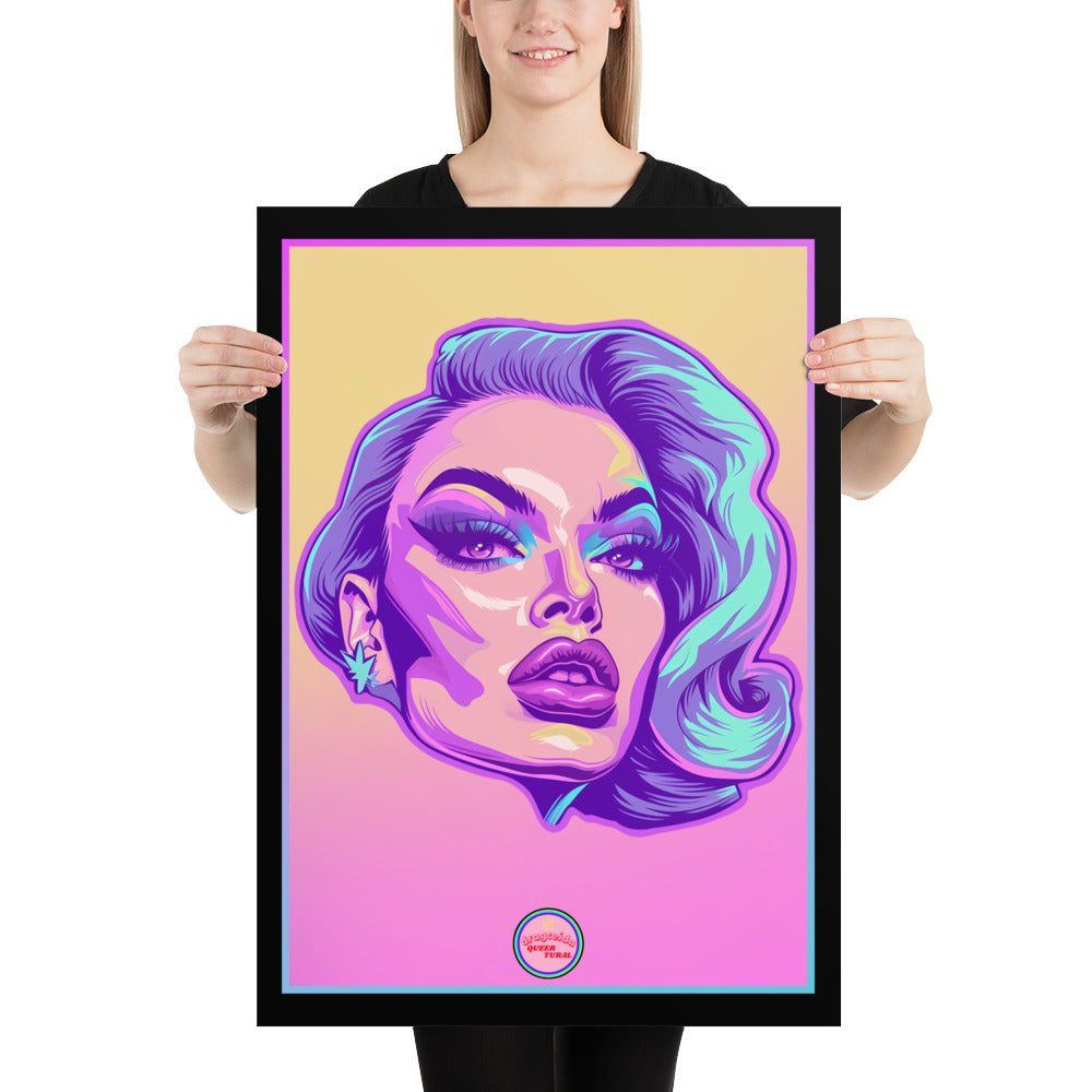 👑 Ilustración Queer | Drag Queens | ¡Envío Gratis! 🔥 Edición Mystique Charm 🔥 Edición Rosa & Amarilla 50×70 cm