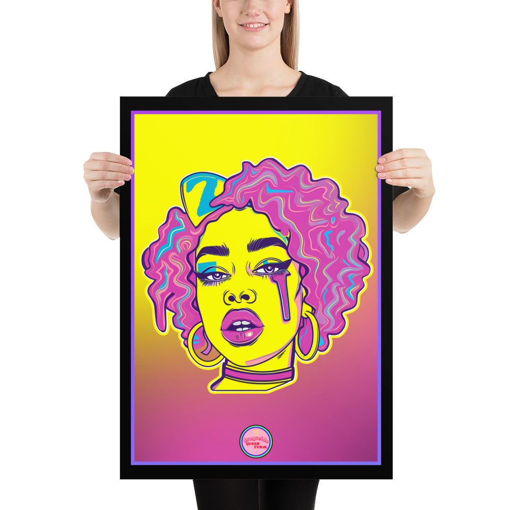 👑 Ilustración Queer | Drag Queens | ¡Envío Gratis! 🔥 Edición Nova Nebula 🔥 Rosa & Amarilla 50×70 cm