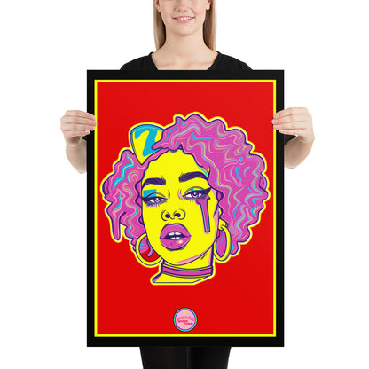 👑 Ilustración Queer | Drag Queens | ¡Envío Gratis! 🔥 Edición Nova Nebula 🔥 Roja 50×70 cm