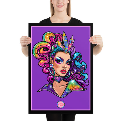 👑 Ilustración Queer | Drag Queens | ¡Envío Gratis! 🔥 Edición Blush Belle 🔥 Morada 50×70 cm