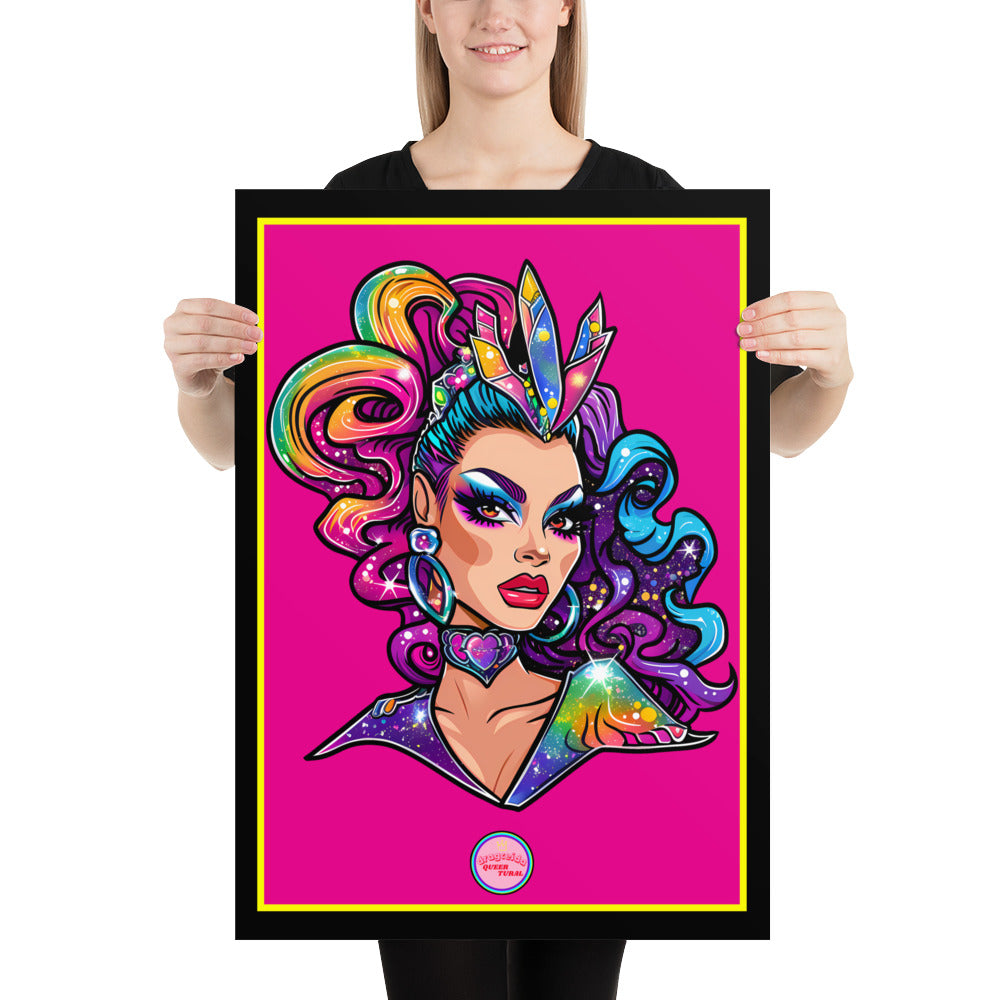 👑 Ilustración Queer | Drag Queens | ¡Envío Gratis! 🔥 Edición Blush Belle 🔥 Rosa 50×70 cm
