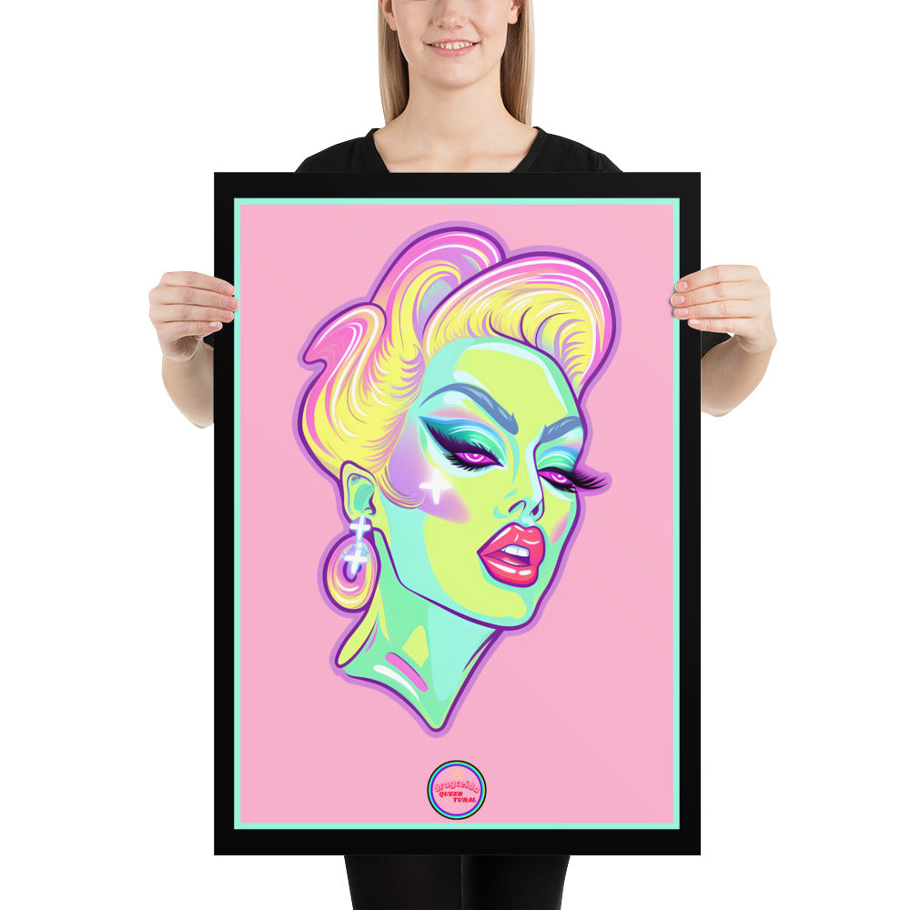 👑 Ilustración Queer | Drag Queens | ¡Envío Gratis! 🔥 Edición Venus Vertex 🔥 Rosa 50×70 cm