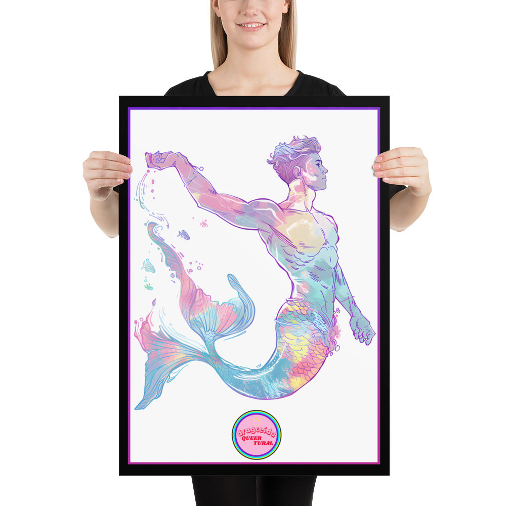 🔱 Ilustración Queer de | Tritón | Sireno |¡¡Envío Gratis!! 🧜🏻‍♂️ Edición Nerites🧜🏻‍♂️ 50×70 cm