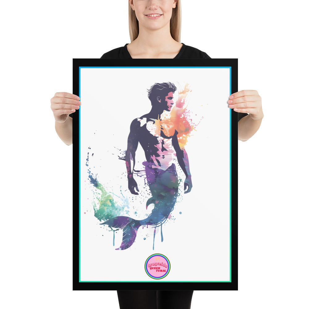 🔱 Ilustración Queer de | Tritón | Sireno | ¡Envío Gratis! 🧜🏻‍♂️ Edición Enópion 🧜🏻‍♂️ 50×70 cm