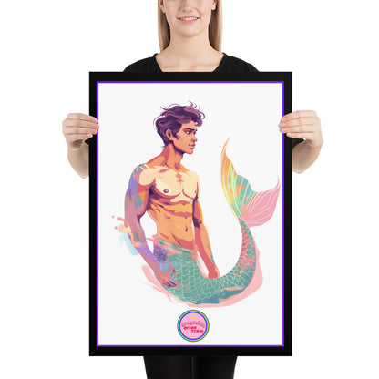 🔱 Ilustración Queer de| Tritón | Sireno | ¡Envío Gratis!🧜🏻‍♂️Edición Taras🧜🏻‍♂️ 50×70 cm