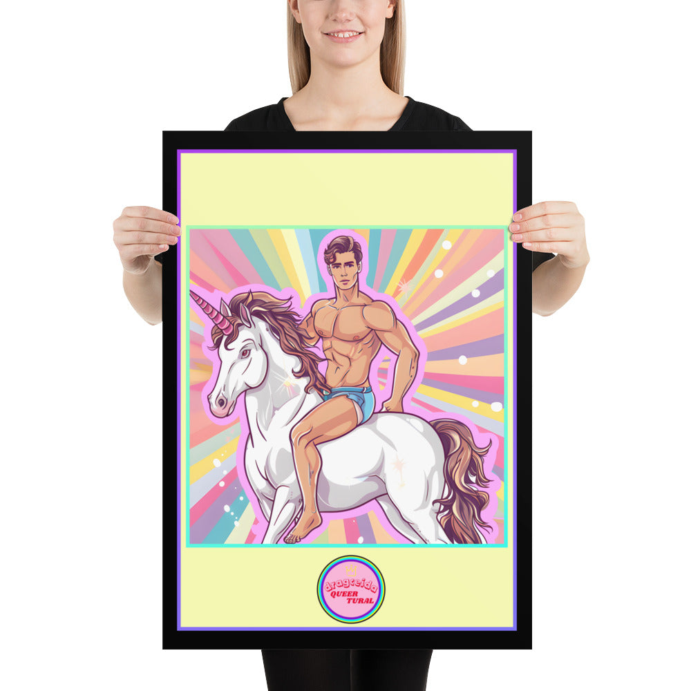 🦄 Ilustración Queer de Unicornios | Los Jinetes del Arcoíris |¡Envío Gratis!🎠Edición Toby Pinky🎠 50×70 cm