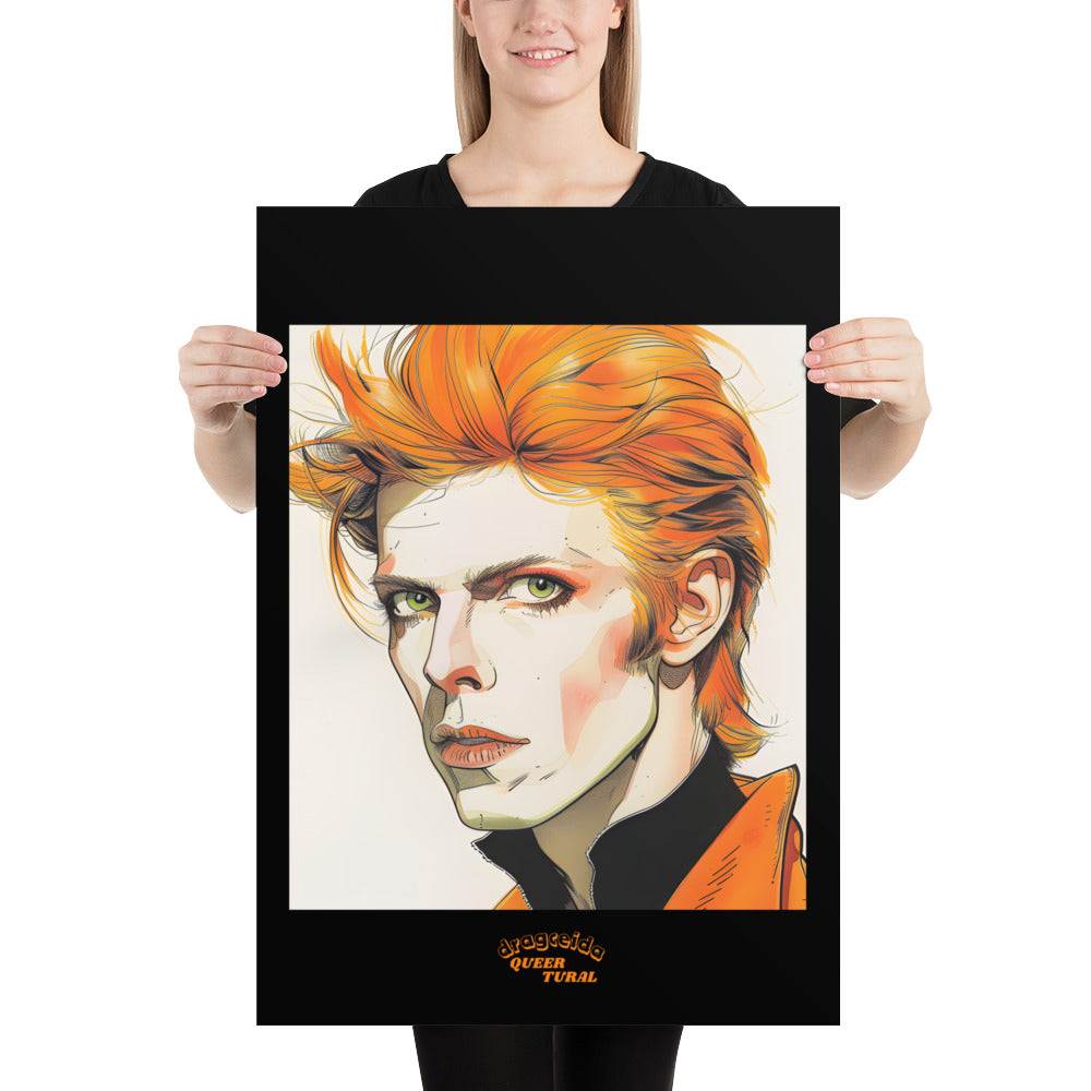 ⚡ Ilustración David Bowie | ¡Envío Gratis! 🚀 Edición Heroes 🚀 50×70 cm