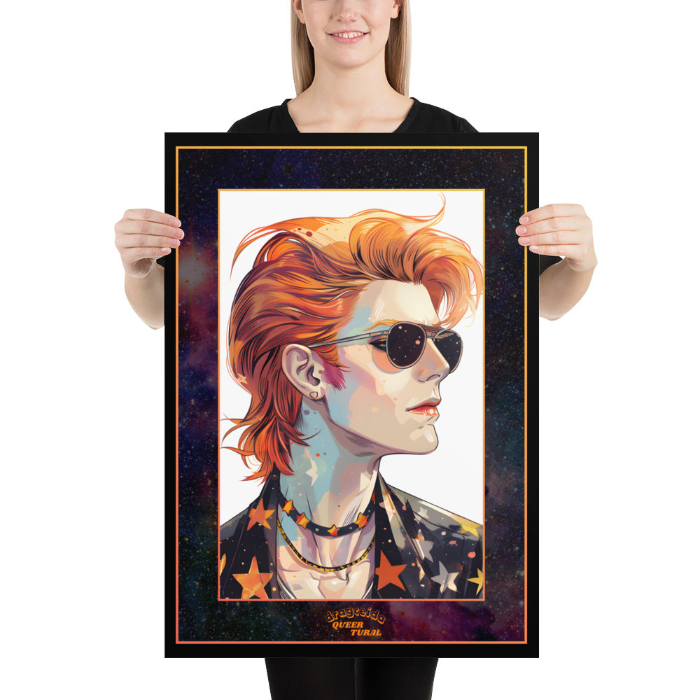 ⚡ Ilustración Bowie | ¡Envío Gratis! 🚀 Edición Life on Mars 🚀 50×70 cm