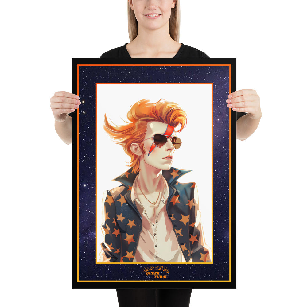 ⚡ Ilustración David Bowie | ¡Envío Gratis! 🚀 Edición Starman 🚀 50×70 cm