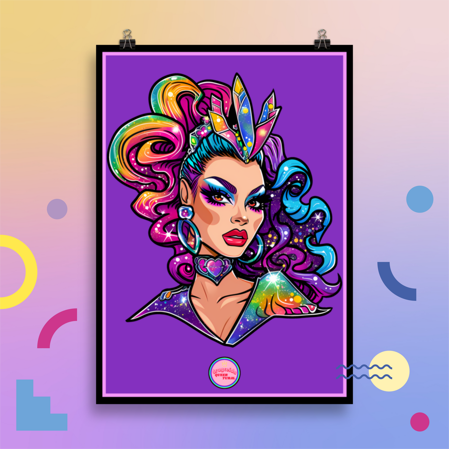 👑 Ilustración Queer | Drag Queens | ¡Envío Gratis! 🔥 Edición Blush Belle 🔥