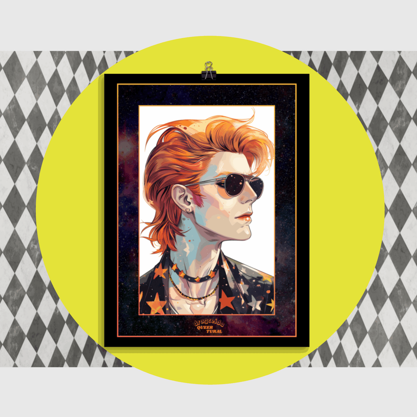 ⚡ Ilustración Bowie | ¡Envío Gratis! 🚀 Edición Life on Mars 🚀 - Dragceida Queertural