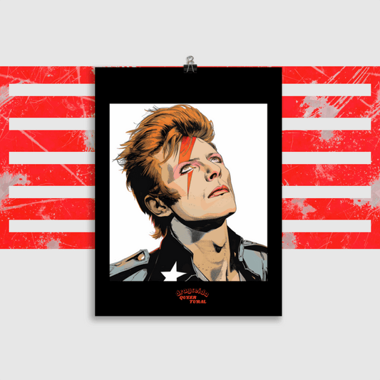 ⚡ Ilustración David Bowie | ¡Envío Gratis! 🚀 Edición Aladdin Sane 🚀 - Dragceida Queertural