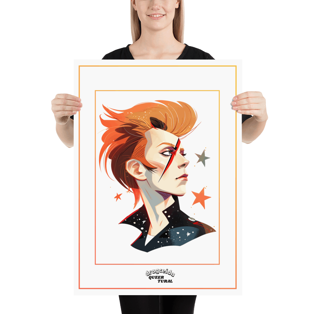 ⚡ Ilustración David Bowie | ¡Envío Gratis! 🚀 Edición Space Oddity 🚀 - Dragceida Queertural