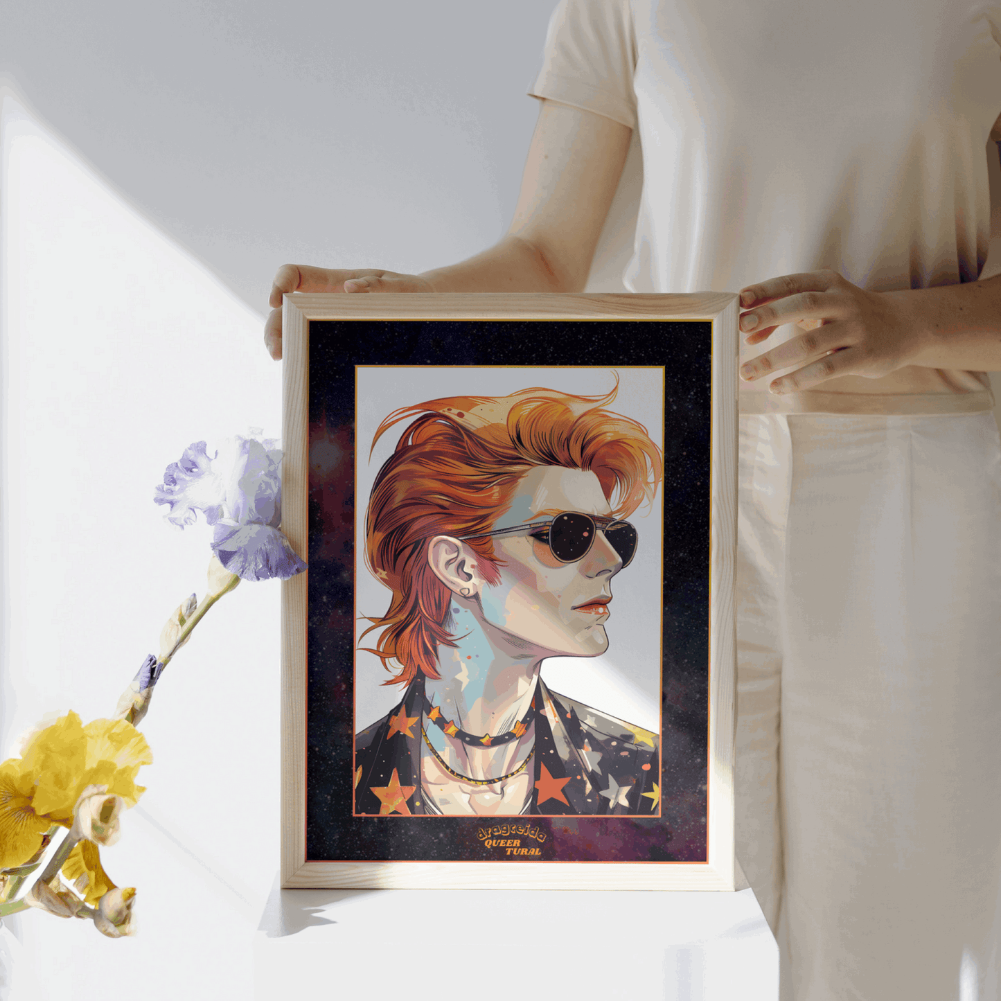 ⚡ Ilustración Digital | Bowie | ¡Descarga Instantánea! 🚀 Edición Life on Mars 🚀 - Dragceida Queertural